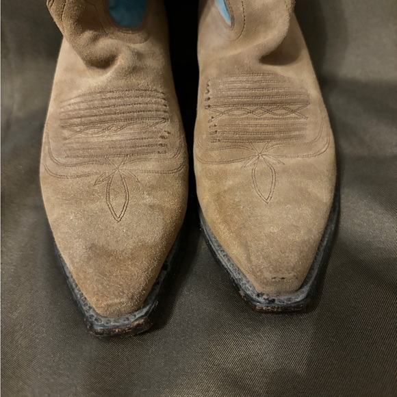 Blue and brown Dan post cowboy boots size 7.5m - Picture 14 of 16